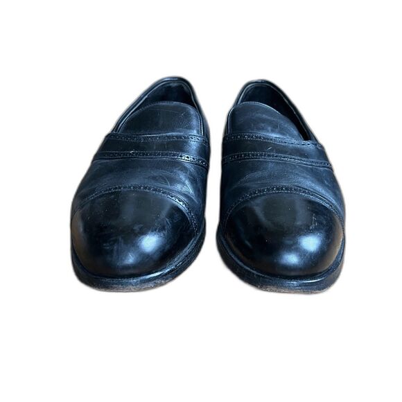 Poulsen Skone & Co Black Leather Slip On Oxford Shoes   Mens Size 10.5 main image 8